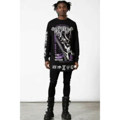 Men's Sweatshirt KILLSTAR - Dream Longline - Black -Fashionable street clothing dream longline 02