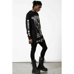 Men's Sweatshirt KILLSTAR - Dream Longline - Black -Fashionable street clothing dream longline 03