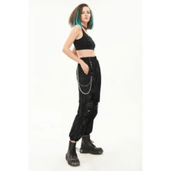 Women's Trousers DEVIL FASHION - Trouble In Paradise - Distressed Punk Cargo 13 Women's Trousers DEVIL FASHION - Trouble In Paradise - Distressed Punk Cargo -Fashionable street clothing dsc00006