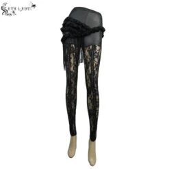 Women's Trousers (leggings) DEVIL FASHION - Ghost Dance Gothic Mesh -Fashionable street clothing ept00153gutlq