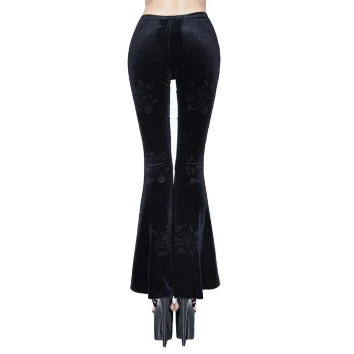 Women's Trousers DEVIL FASHION - Bid You Farewell Gothic Floral 5 Women's Trousers DEVIL FASHION - Bid You Farewell Gothic Floral - Image 3