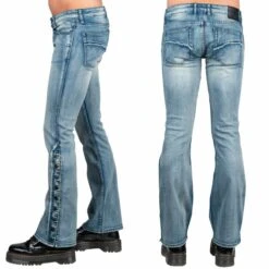 Men's Trousers WORNSTAR - Hellraiser Side - Classic Blue -Fashionable street clothing essentials collection hellraiser side button pants classic blue 00000000000009