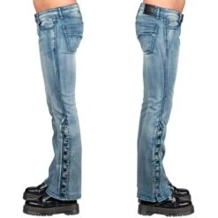 Men's Trousers WORNSTAR - Hellraiser Side - Classic Blue -Fashionable street clothing essentials collection hellraiser side button pants classic blue 00000000000010