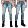 Men's Trousers (jeans) WORNSTAR - Rampager Shredded - Classic Blue -Fashionable street clothing essentials collection rampager shredded pants classic blue 00000000003647