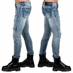 Men's Trousers (jeans) WORNSTAR - Rampager Shredded - Classic Blue 11 Men's Trousers (jeans) WORNSTAR - Rampager Shredded - Classic Blue -Fashionable street clothing essentials collection rampager shredded pants classic blue 00000000003650