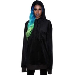 Unisex Hoodie KILLSTAR - Fester - BLACK -Fashionable street clothing fester hoodie black b002