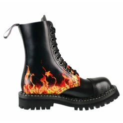 Boots STEADY´S - 10 Eyelet - Fire -Fashionable street clothing flame 011