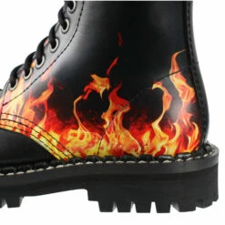 Boots STEADY´S - 10 Eyelet - Fire -Fashionable street clothing flame 013