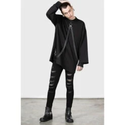 Unisex Sweatshirt KILLSTAR - Flayer - Black -Fashionable street clothing flayer sweatshirt 13tra