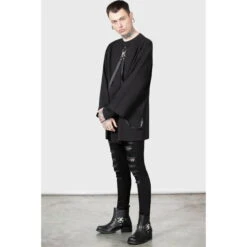 Unisex Sweatshirt KILLSTAR - Flayer - Black -Fashionable street clothing flayer sweatshirt 17tra