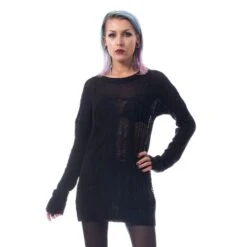 Women's Jumper HEARTLESS - FRACTION - BLACK