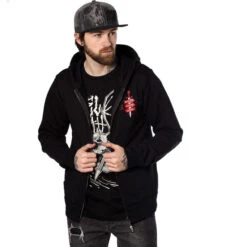Hoodie Men's - CAPUCHE CRUCIFIX - HYRAW -Fashionable street clothing fw19 m25 4