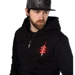 Hoodie Men's - CAPUCHE CRUCIFIX - HYRAW -Fashionable street clothing fw19 m25 6
