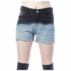Women's Shorts VIXXSIN - GAIA - BLACK/GREY -Fashionable street clothing gaia shorts black grey vixxsin 1