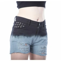 Women's Shorts VIXXSIN - GAIA - BLACK/GREY -Fashionable street clothing gaia shorts black grey vixxsin 4