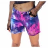 Women's Shorts Vixxsin - GAIA - BLUE/PINK TIE DYE -Fashionable street clothing gaia shorts ladies blue pink tie dye vixxsin 1