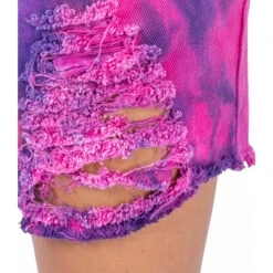 Women's Shorts Vixxsin - GAIA - BLUE/PINK TIE DYE -Fashionable street clothing gaia shorts ladies blue pink tie dye vixxsin 5