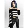 Women's Sweater KILLSTAR - Ghost Lemonade Knit - Black / White -Fashionable street clothing ghost lemonade knit sweater b x1600
