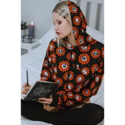 Women's Hoodie KILLSTAR - Gloom Daze - Black -Fashionable street clothing gloom daze crop hoodie 12jz