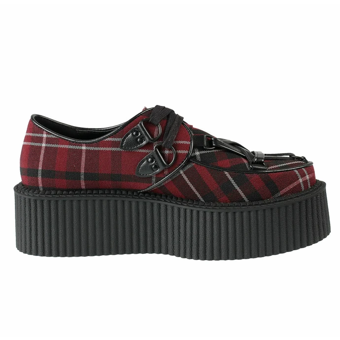 Women's Shoes KILLSTAR - Hexellent Creepers - Blood Tartan 8 Women's Shoes KILLSTAR - Hexellent Creepers - Blood Tartan - Image 6