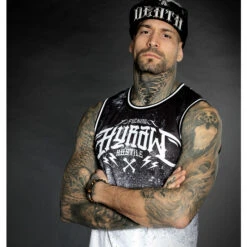 Men's Top (jersey) HYRAW - WHITE BLAZON 9 Men's Top (jersey) HYRAW - WHITE BLAZON -Fashionable street clothing hyraw debardeur basket blanc homme white blazon 2