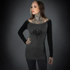 Women's T-shirt With Long Sleeves HYRAW - ACE OF SPADES