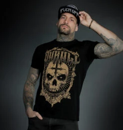 Men's T-shirt HYRAW - DISHONOR - Graphic BLACK -Fashionable street clothing hyraw t shirt homme dishonor black 3