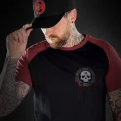 Men's T-shirt HYRAW - COFFIN -Fashionable street clothing hyraw t shirt homme raglan coffin 6