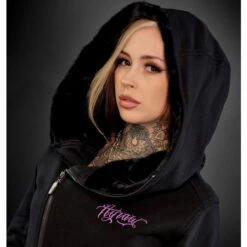 Women's Hoodie HYRAW - BACK 2 PINK -Fashionable street clothing hyraw veste zippee femme zip back 2 pink 4