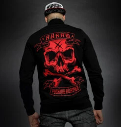 Men's Hoodie HYRAW - ADDICT RED -Fashionable street clothing hyraw zipper jacket homme addict red 4