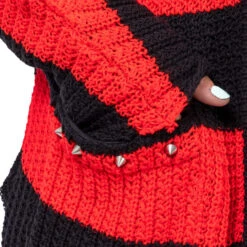 Women's Sweater HEARTLESS - IN A DAZE CARDIGAN - BLACK/RED -Fashionable street clothing in a daze cardigan ladies black red heartless 3