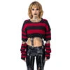 Women's Sweater HEARTLESS - ISADORA - BLACK/RED -Fashionable street clothing isadora top ladies black red heartless 5