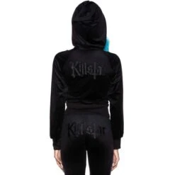 Women's Hoodie KILLSTAR - Just Crew-Sin Velvet - BLACK -Fashionable street clothing just crew sin velvet hoodie b001