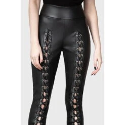 Women's Trousers (leggings) KILLSTAR - Laced For Days - Black -Fashionable street clothing laced for days leggings 21t