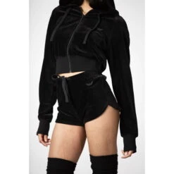 Women's Shorts KILLSTAR - Laid To Rest - Black -Fashionable street clothing laid to rest shorts 11ozj