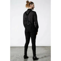 Men's Trousers KILLSTAR - Last Wishes - Black -Fashionable street clothing last wishes suspender pants mens b001