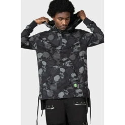 Hoodie Unisex KILLSTAR - Tzompantli Oversized - Black -Fashionable street clothing lmsaptr20i