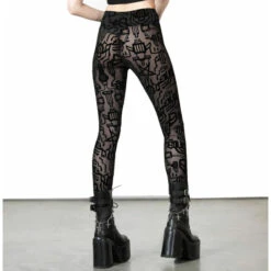 Women's Trousers (leggings) KILLSTAR - Lulz - Black -Fashionable street clothing lulz mesh leggings66jtszqy