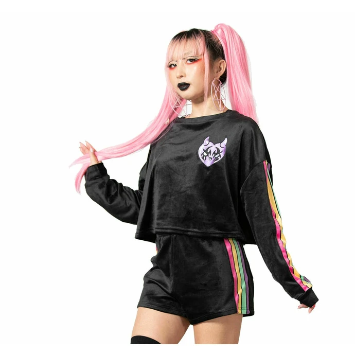 Unisex Sweatshirt KILLSTAR - Mellow Velour - Black 3 Unisex Sweatshirt KILLSTAR - Mellow Velour - Black