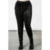 Women's Trousers KILLSTAR - Mind Melt Velvet Joggers - Black