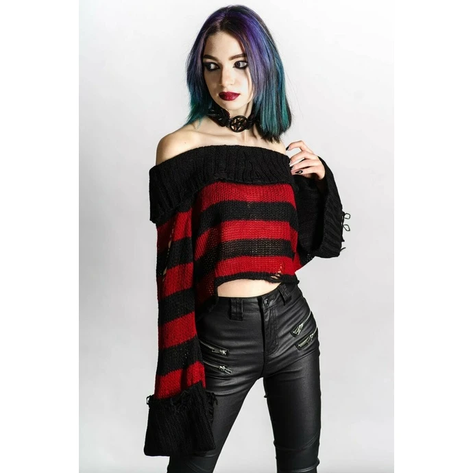 Women's Sweater KILLSTAR - Nightmare Knit - Black / Blood 4 Women's Sweater KILLSTAR - Nightmare Knit - Black / Blood - Image 2