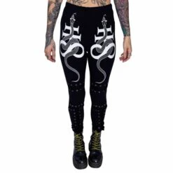 Women's Trousers (leggings) HEARTLESS - NOVALIE - BLACK / WHITE