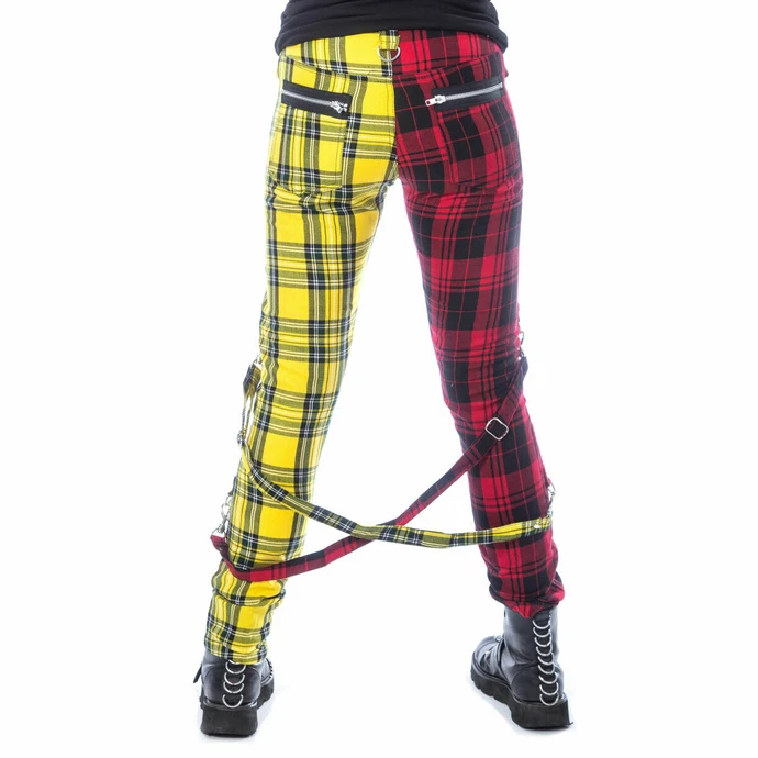 Women's Trousers CHEMICAL BLACK - ORDELIA - RED/YELLOW TARTAN 4 Women's Trousers CHEMICAL BLACK - ORDELIA - RED/YELLOW TARTAN - Image 2