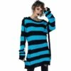 Women's Sweater Heartless - ORIANA JUMPER - BLACK/BLUE 2 Women's Sweater Heartless - ORIANA JUMPER - BLACK/BLUE -Fashionable street clothing oriana jumper black blue heartless 1