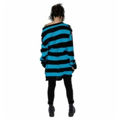 Women's Sweater Heartless - ORIANA JUMPER - BLACK/BLUE -Fashionable street clothing oriana jumper black blue heartless 8
