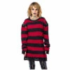 Women's Sweater HEARTLESS - ARCADIA - BLACK / RED -Fashionable street clothing otyrt00d