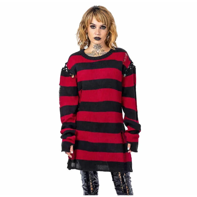 Women's Sweater HEARTLESS - ARCADIA - BLACK / RED 3 Women's Sweater HEARTLESS - ARCADIA - BLACK / RED