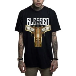 Men's T-shirt MAFIOSO - BLESSED - BLK