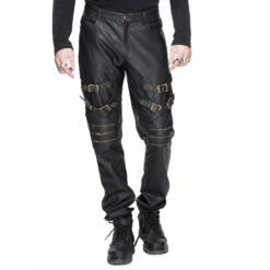 Men's Trousers DEVIL FASHION - Alienist Punk Trousers With Zippers And Loops