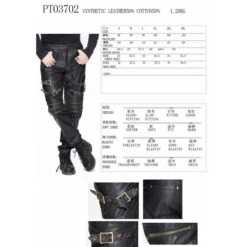 Men's Trousers DEVIL FASHION - Alienist Punk Trousers With Zippers And Loops 11 Men's Trousers DEVIL FASHION - Alienist Punk Trousers With Zippers And Loops -Fashionable street clothing pt03702 3580